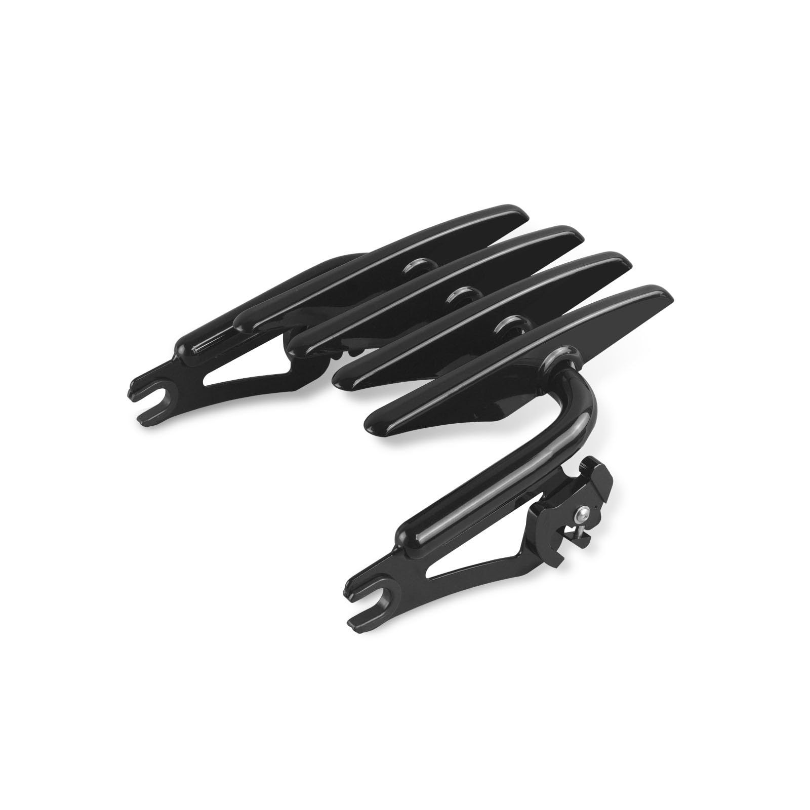 Portapacchi rimovibile Stealth compatibile per Harley Touring Street Glide Road King Electra Glide 2009 e successivi (nero)