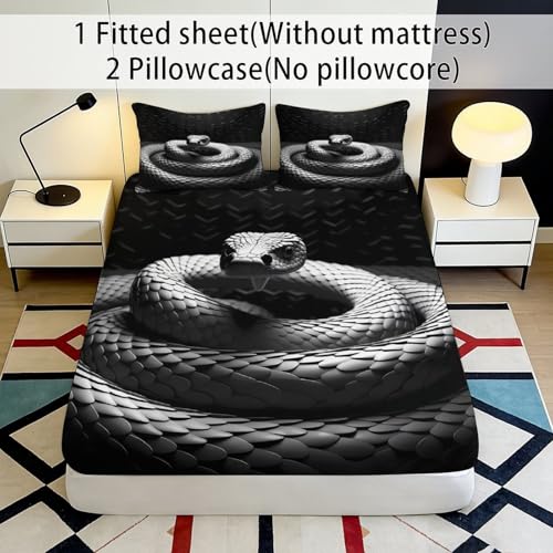 Drap housse serpent microfibre pour une chambre moderne et douce - 3