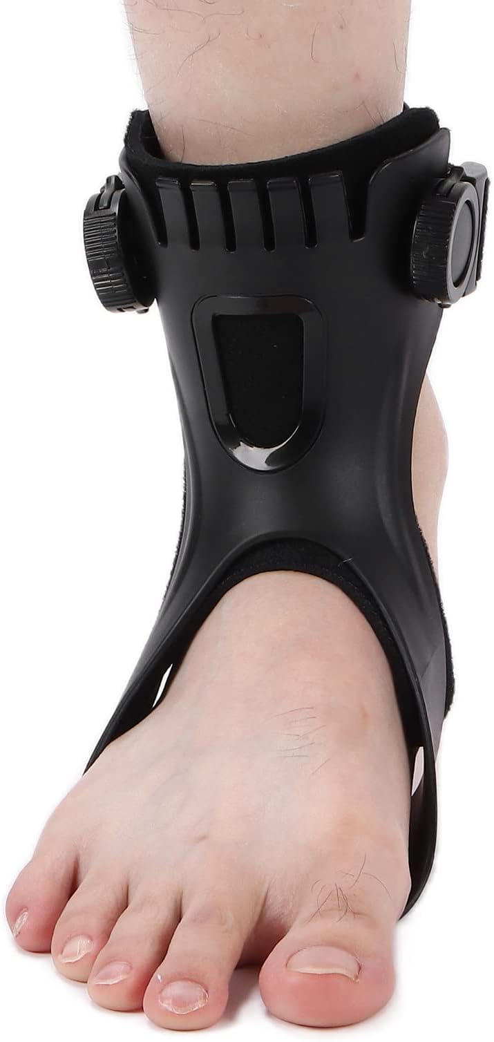 Drop Foot Brace, Breathable Adjustable Ankle Brace Good Flexibility Foot Orthosis Ankle Brace Support Foot stabilizer Foot Orthopedic Equipment for Improving Walking Gait(L-Left)