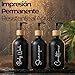 Imagen de FCINNOVA Dispensador Jabon Baño Negro Mate 500ml Set de 3 Botes para Gel y Champu Acondicionador Embudo para Rellenado Este Dosificador Jabon Baño es Elegante practico y mantendra su Ducha ordenada