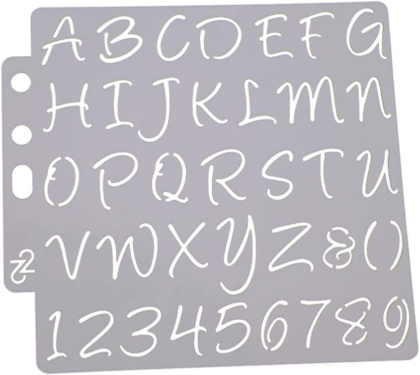 HEALLILY Letter and Number Stencils Alphabet Stencil Cake Decorating