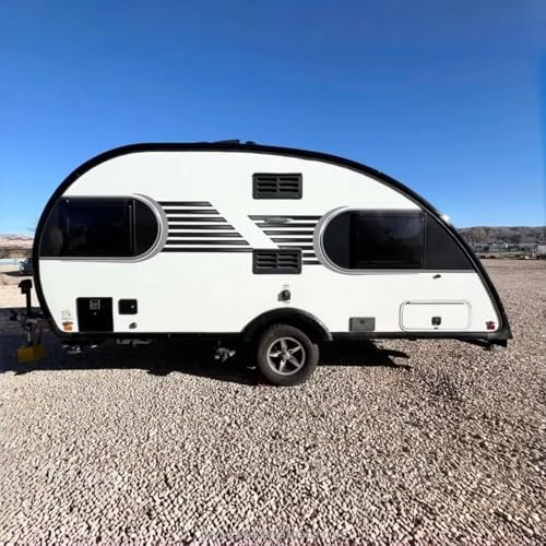 Off Road Camper Trailer, Rugged Teardrop Camping Trailer, Lightweight Towable Trailer with Off-Grid Capability