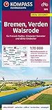  KOMPASS Fahrradkarte Bremen, Verden, Walsrode 1:70.000, FK 3315: reiß- und wetterfest mit Extra Stadtplänen (KOMPASS-Fahrradkarten Deutschland, Band 3315)