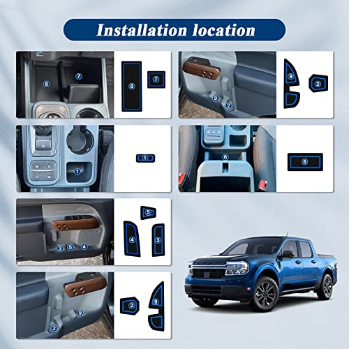 Tapetes para ranuras de puerta BIBIBO para Ford Maverick 2022-2023 miniatura 7
