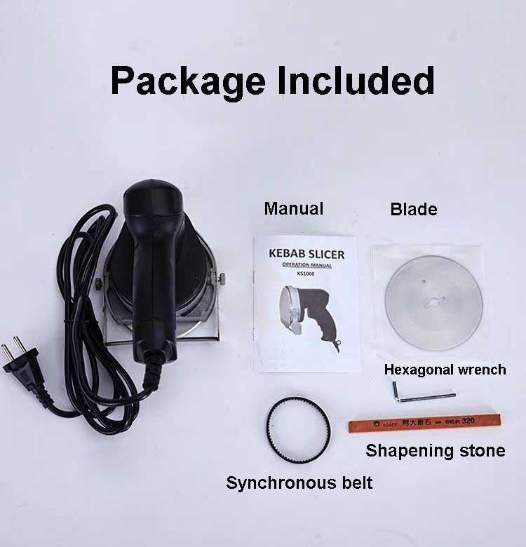 Electric Gyro Cut Tool, 60KG/H Shawarma Slicer, Corded Doner Kebab Knife, Gyro Meat Cutter, Max.8mm Thickness