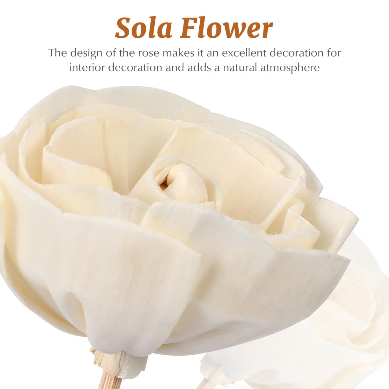 Angoily - Difusor de 8 Varillas de Madera Rosa con Flor de ratán Esencial Aroma de Aceite difusor para el hogar