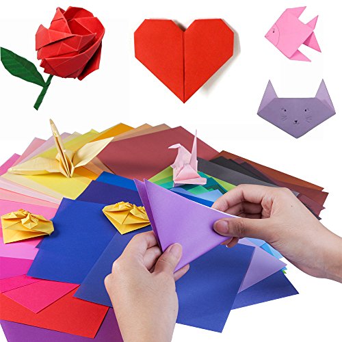 image for Opret Origami Paper 6x6 inch, 100 Sheets Origami Paper 50 Vivid Colors