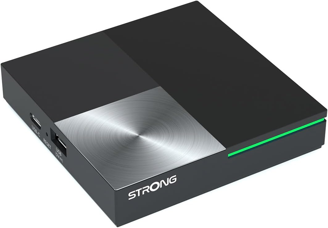 STRONG Leap-S3 Pro Box Streaming Google TV 4K UHD avec Port Ethernet, Android 12, 4GB RAM + 32GB Stockage, Wi-FI 6, Chromecast Intégré, Assistant Google Vocal, Dolby Atmos & Dolby Vision
