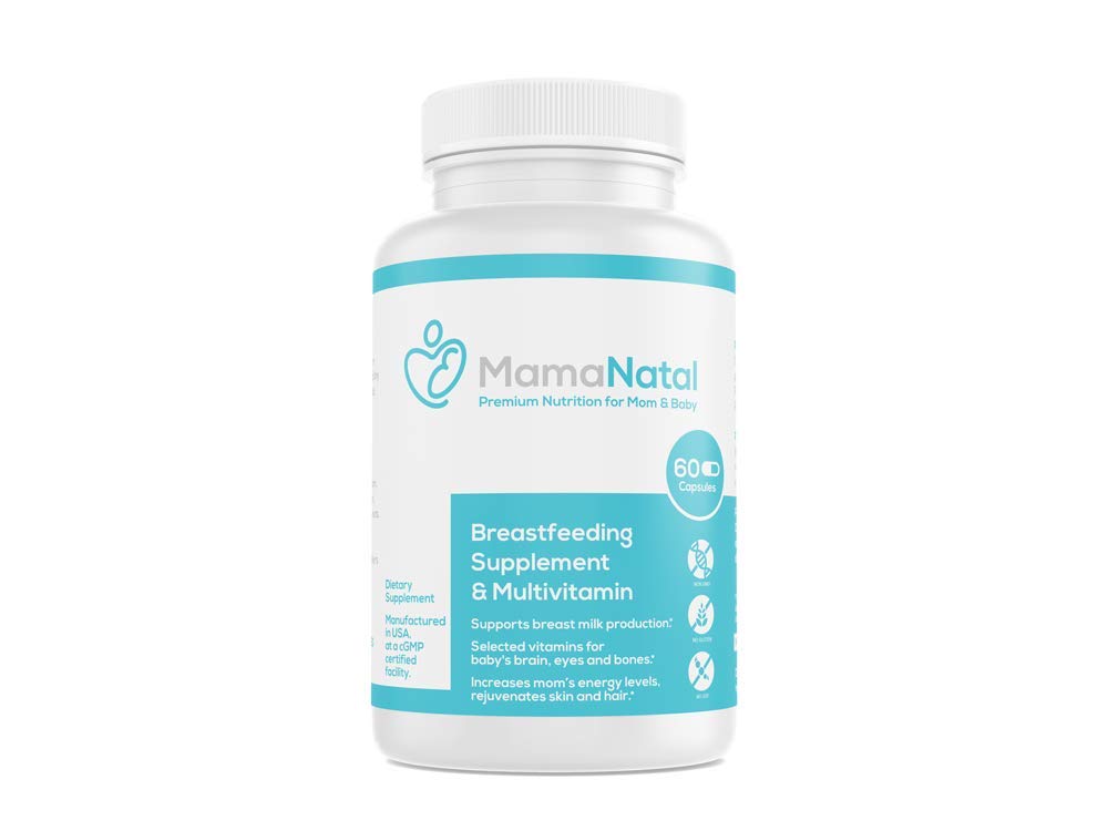 MamaNatalLactation Supplement & Multivitamin - Powerful Gentle All-Natural Herbal Breastfeeding Postnatal Vitamins Support Easier, Faster Let Down, Abundant Milk Supply, Relaxation & Colic Gas Relief