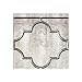 FASÄDE Monaco Decorative Vinyl Backsplash Panel in Crosshatch Silver (6X6 Inch Sample)
