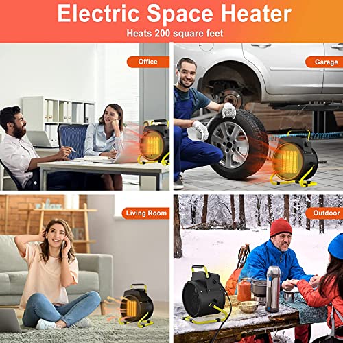 Seeyang Portable Electric Heater, 1500W Outdoor Space Heater With 3 Modes, 3S Ptc Fast Heat, Thermostat With Overheat Protection, Electric Space Heaters For Room, Patio, Garage, Greenhouse, Indoor Use #TOP5