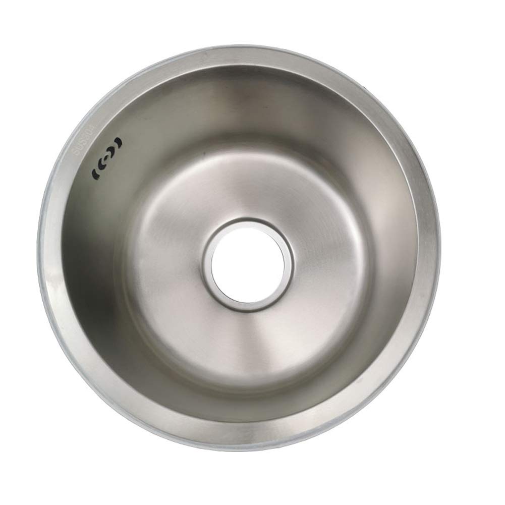 Évier de cuisine rond petit espace inox pour studio et pool house