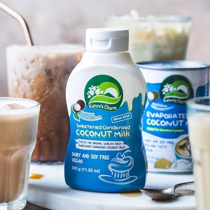 Nature's Charm Leche Condensada de Coco Botella 320g Pack de 6
