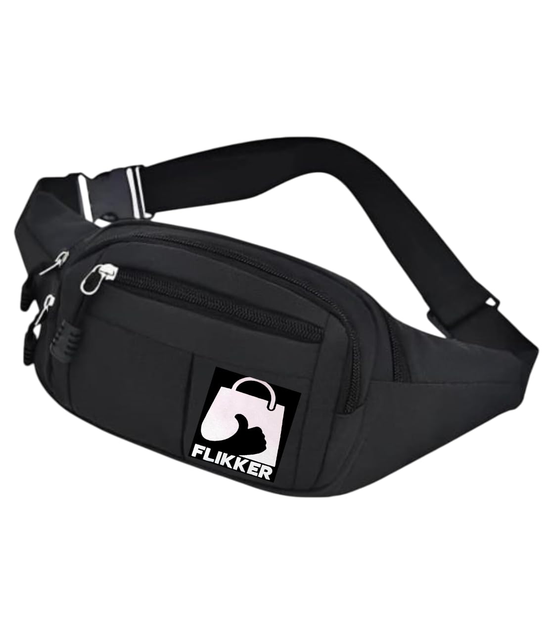 Waist Bag for Women Stylish | Chest Bag for Men | Waterproof Polyester Travel Pouch Small Bag | Side Bag (Black, Pack of: 1)