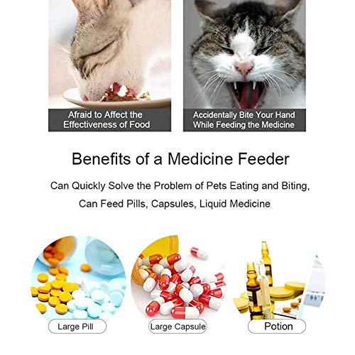 Qiyadin Pet Large Piller Gun Dog Pill Shooter Cat Piller Rubber Tip Oral Tablet Capsule Or Liquid Pet Medical Feeding Dispenser Tool For Small Animals #TOP5