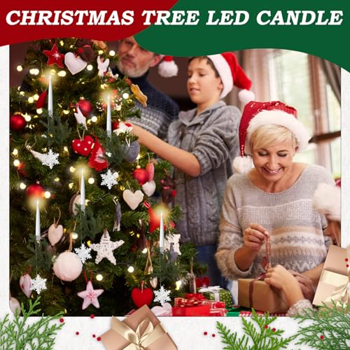 Bougies à pinces pour sapins de Noël et ornements d'arbre LED à télécommande - 2