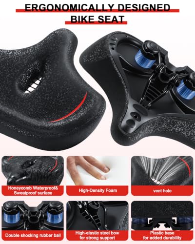 Oversized Dual Shock Bike Saddle