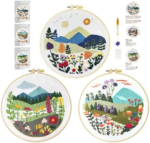 cukol cukol Kit Broderie Debutant - 3 Pièces DIY Canevas Point de...