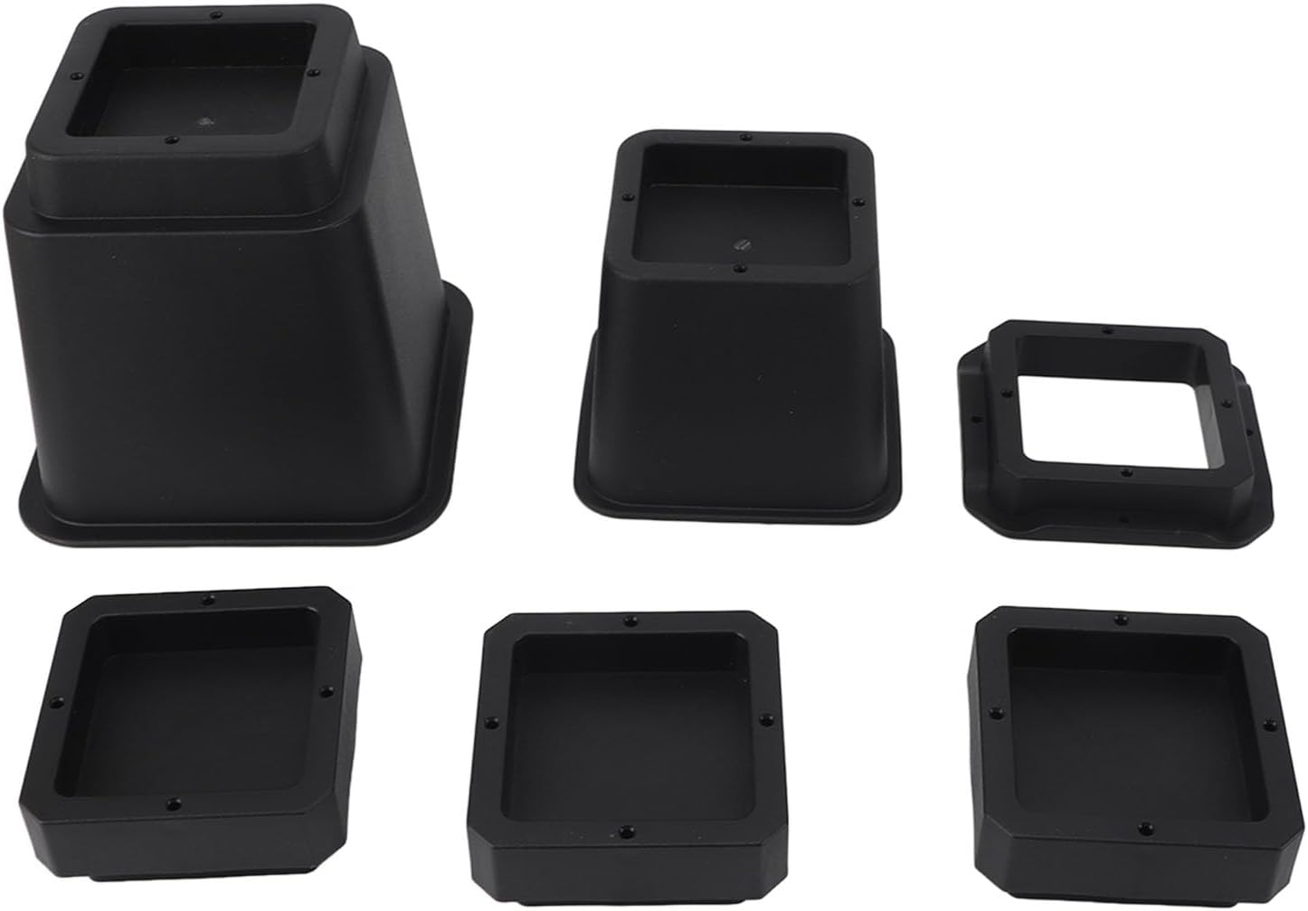 Heavy Duty Bed Risers for Home and Dorm, Furniture Risers for Sofa Table Couch Chair Desk, Rubber Bed Raisers with Non - Slip Base for Extra Storage Space (Type 2)