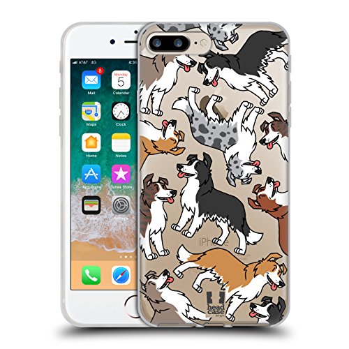 Head Case Designs Border Collie Hunde Rassen Modelle 6 Gelhülle [Militärischer Schutzgrad] Kompatibel Mit Apple iPhone 7 Plus/iPhone 8 Plus Und Kompatibel Mit MagSafe