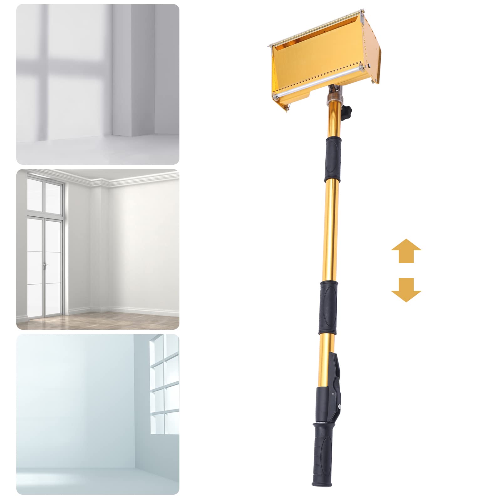 Trockenbau Kelle, Drywall Flat Box Set Werkzeuge mit Verstellbarer Griff 90-150cm, Einstellbarer Winkel, Flächenspachtel set für Wand Decke Scraping