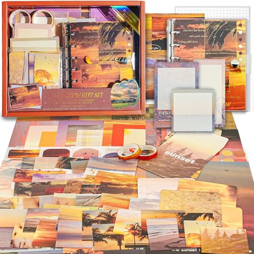 Aromoty Scrapbooking Supplies Kit, Botanical Aesthetic Vintage Scrapbook Kit for