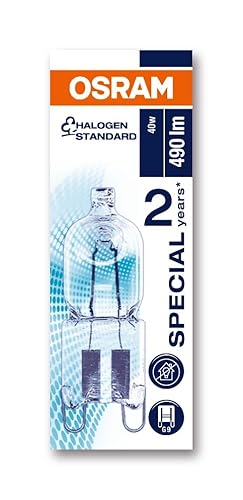 OSRAM Halogen Oven 200 Degree Special T Bulb Lamp, Warm White, G9, 40 W, 2700 k
