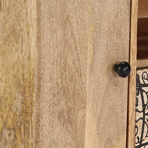 Bigbarley Wood Cabinet,Tv Stand, Media Console Table With Storage,For Living Room Tv Stand Entertainment Center,Tv Cabinet 55.1"X11.8"X15.7" Solid Mango Wood #TOP7