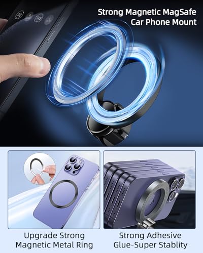 Image of PZK Car Phone Mount for Honda CRV CR-V 2017 2018 2019-2020 2021 2022 Accessories 5th Gen CRV Custom Air Vent Car Phone Holder Magnetic Hands Free 360 Rotation Phone Automobile Cradles