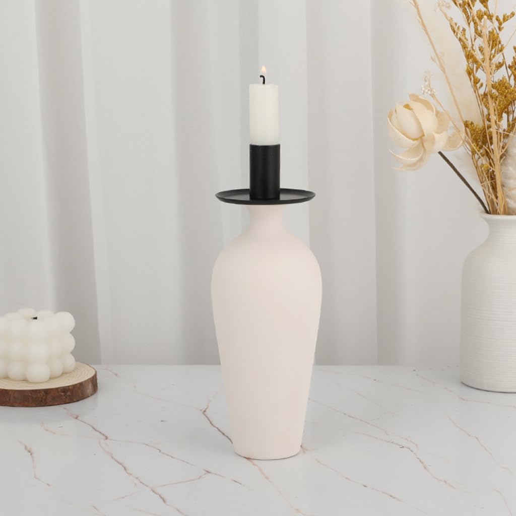 Black Metal Candle Holders for Wine Bottles Perfect for Evening Event 4/8Pcs Set