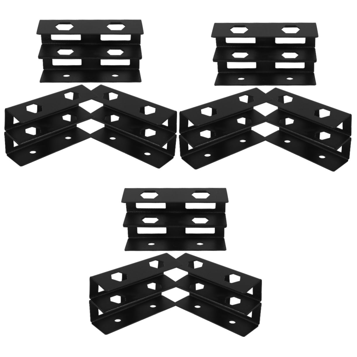 HOMSFOU 3 Juegos Soporte para Laptop Bajo Escritorio Soporte Doble Capa para Organizar Laptop y Cables Instalación con Tornillos