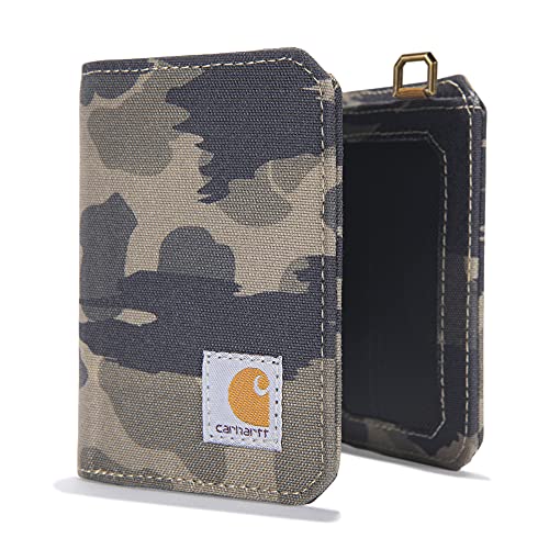 Carhartt Men's Standard Trifold, Durable Wallets, Available In Leather And Canvas Styles, Nylon Duck (Blind Duck Camo), One Size #TOP7