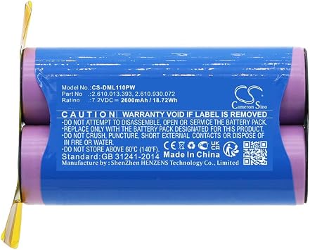Cameron Sino Battery for DREMEL 1100-25, 1100LI, Driver 1120, Stylus 1100 PNDREMEL 2.610.013.393, 2.610.930.072 2600mAh / 18.72Wh