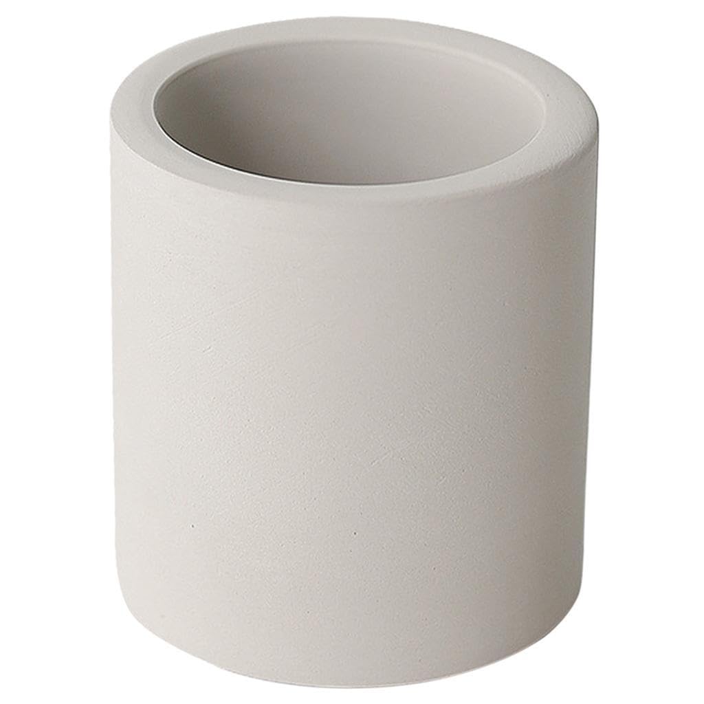 Pixzcsa Grey Natural Diatomaceous Earth Stone Toothbrush Holder Rack With Moisture Resistance For Bathroom Countertop Diatomite Toothbrushes Holders Tooth Brush, 6.1X6.6cm