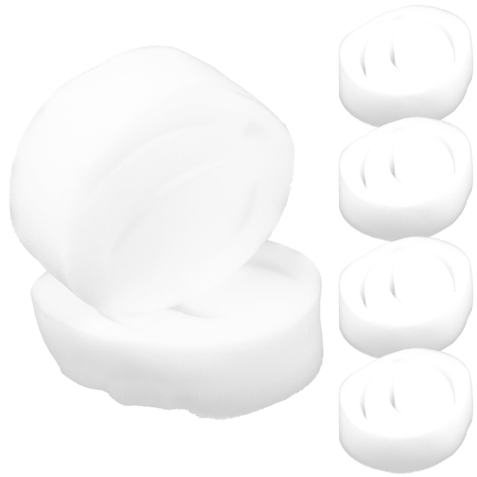 Lot de 6 Éponges Filtrantes de Piscine de Lotus Blanc, Absorbantes D'huile, Économisant la Main-d'œuvre, pour Nettoyage Cuisine et Piscine