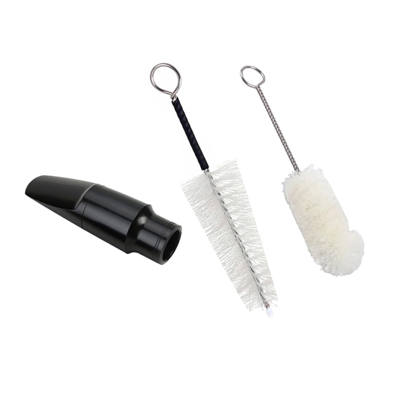 ibasenice 3pièces Mouthpiece Pour Saxophone Alto Avec Brosses De Nettoyage Accessoires Pour Instruments De Musique Blanc