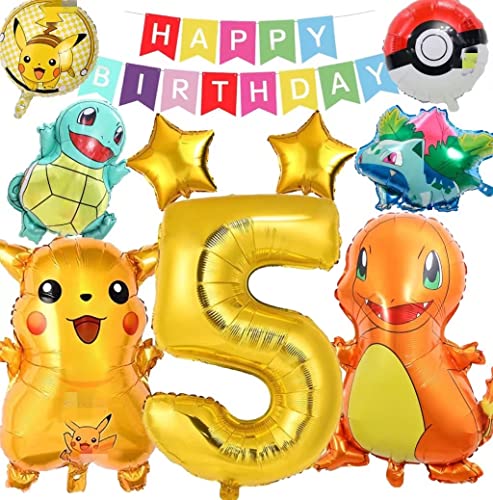 Globos Decoracion Niños Cumpleaños,Globos de Papel de Helio,Niño Niña Cumpleaños Fiesta Globos de Papel de Aluminio,Helium Foil Globos para Cumpleaños Infantil (5) Cover