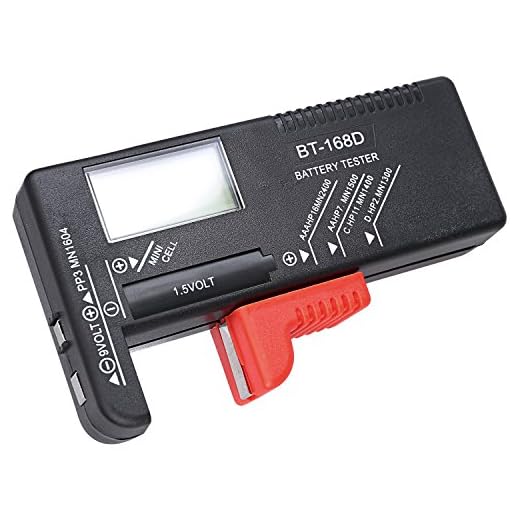 Hapurs - Medidor de voltaje de pilas DK013, para pilas AA, AAA, C, D, 9 V, 1,5 V, BT-168D, de botón, HPDLL10