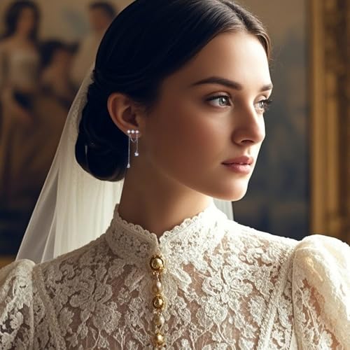 SLUYNZ Solid 925 Sterling Silver CZ Dangle Earrings for Women Teens Elegant Wedding Dangle Earrings Tassel Chain3