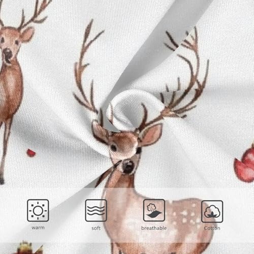 Girls' Stretchy Triangle Panties Comfort Underwear for Baby Girls Christmas Deer in Sizes 2T,3T, 4T, 5T, 6Y and 8Y3