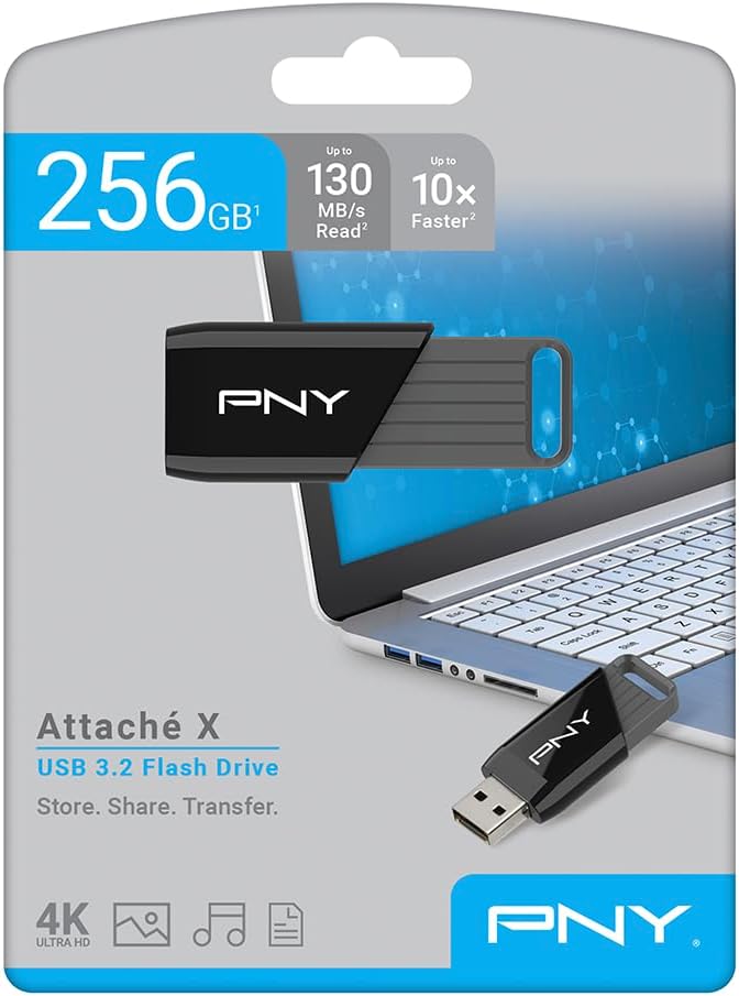 PNY 256GB Attaché X USB 3.2 Gen 1 Flash Drive, Advanced Performance Up to 130MB/s Read, Everyday Data Store & Transfer, Reliable Portable Storage, Durable, Type-A, Computers, Laptops, Desktops - Image 10