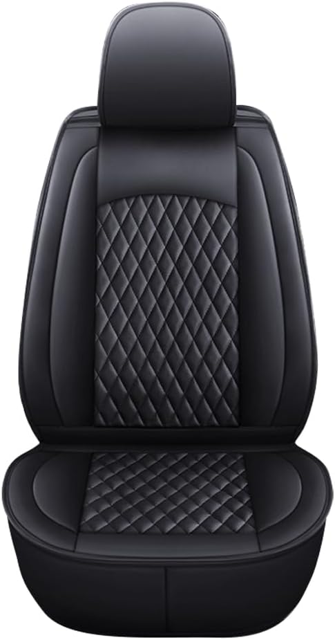 Aoyade Car Seat Covers Fit for Charger Challenger Dart Durango Journey All Weather Airbag Compatible Waterproof Leatherette Luxury Black