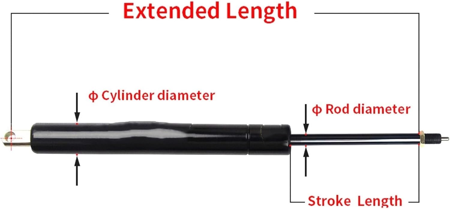 Gas Strut,Soft Close Hinges,1Pcs Adjustable Lockable Gas Spring Box Bed Heavy Duty Gas Support, Furniture Locking Adjustable Gas Style Lifting Gas Spring Close Hinges(470 mm,50 N)(Color:470 mm) (Colo