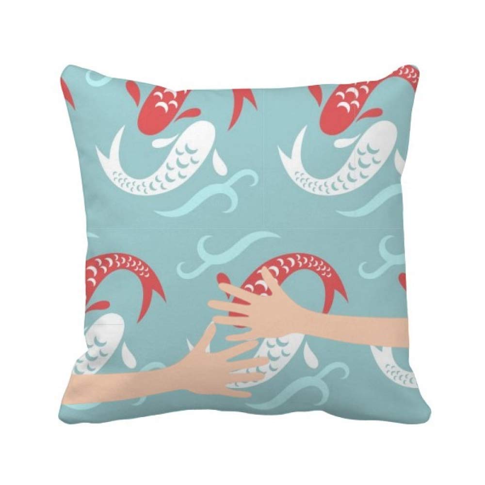 Coussin de carpe et vagues du Japon pour soulager le dos sur chaise de bureau