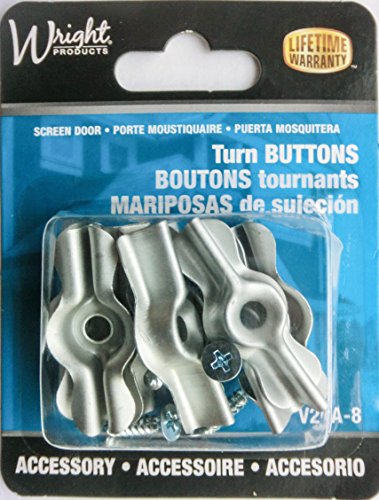 Wright Products 1 & 3/4 Inch Screen Door Turn Buttons (8 Pack) #TOP1