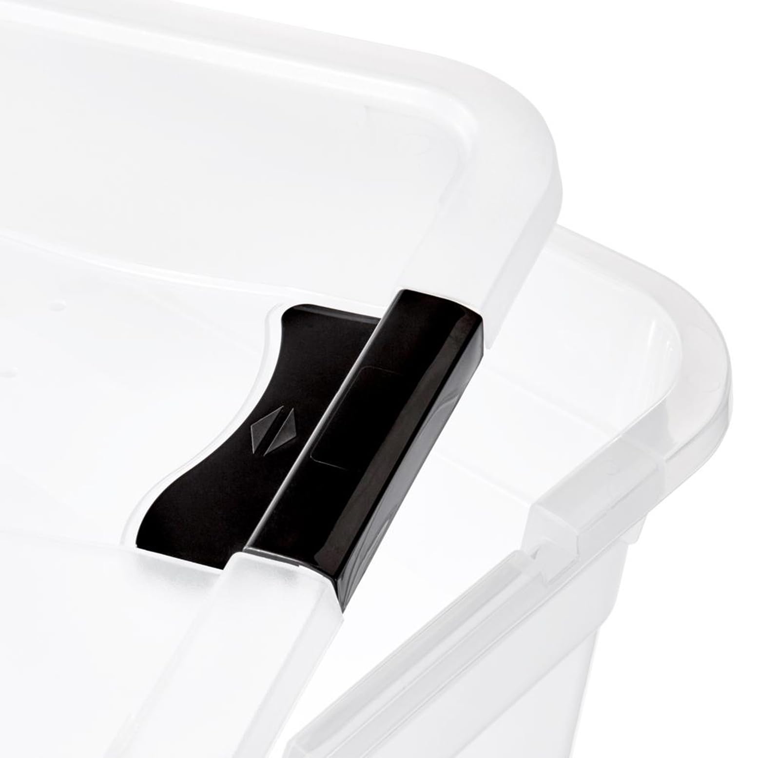keeeper Aufbewahrungsbox mit Rollen, Deckel und Schiebeverschluss, 79,5 x 39,5 x 41 cm, 83 l, Konrad, Transparent