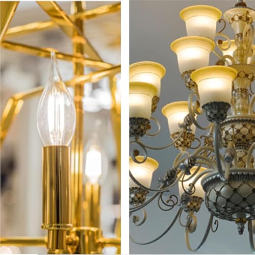 Image of Crown Lighting Crystal Jhumar in, Round Shaped Gold Finished Pandent /Hanging Chandelier Celling Light with Free Bulb Included (Medium) (C35 LED Bulb-2, E14)
