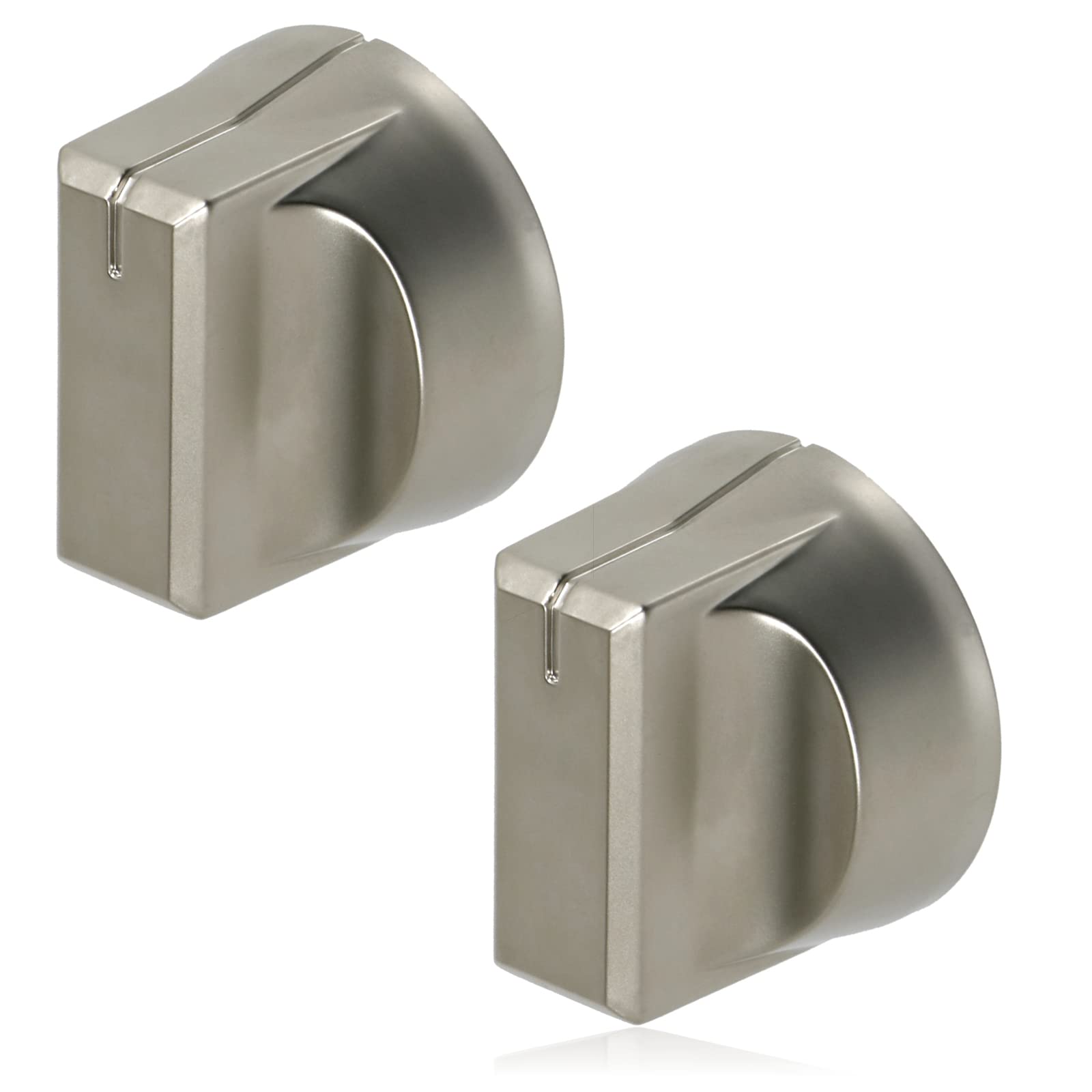 Spares2go Silver Control Knob Compatible With Belling Fits Stoves Cooker Oven Hob X 2 110E-Blk 110Eiprof-Sta 90Df 90Eprof-Sta Db4 90Dft Db490e Db490df Db490dfss 444443032 444443036 444449417