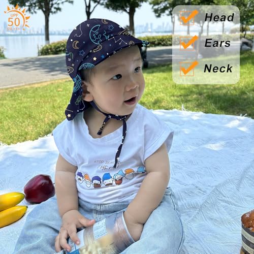 Baby Sun Hat UPF 50+ Toddler Summer Beach Hat with Neck Flap for Infant Waterproof Sun hat for Baby Boys Girls2
