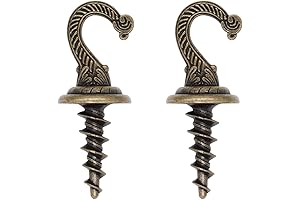 Swag Driller Hooks Heavy Duty, Antique Brass Finish
